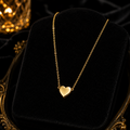 Small Heart Necklace 9ct Yellow Gold 375 Hallmarked British Made 43cm