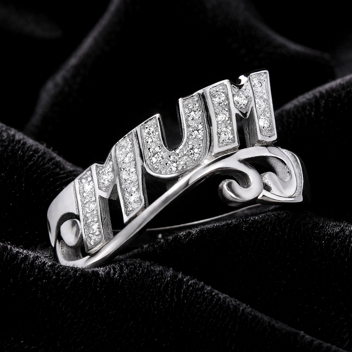 Mum Ring Gemstone Sterling Silver 925 Hallmarked Size M - T British Made