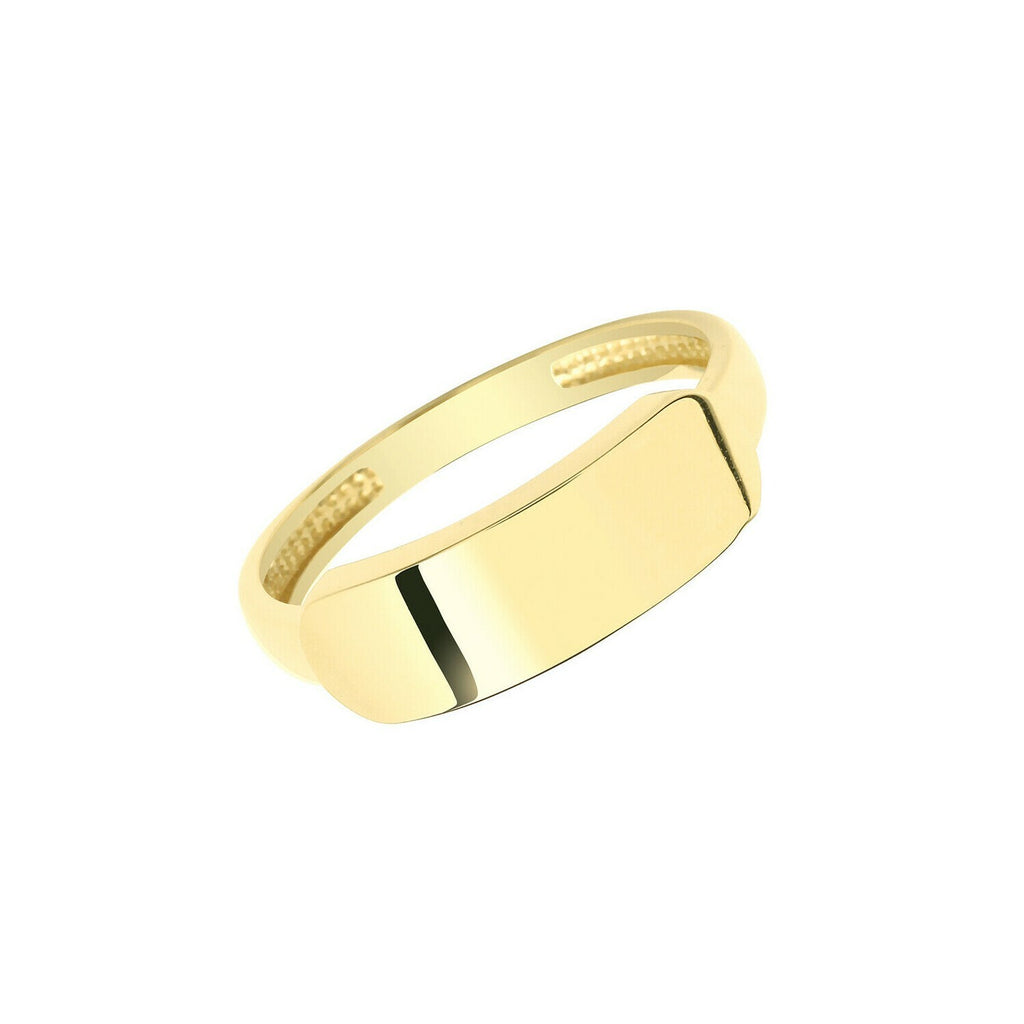 Ladies ID Signet Ring 9ct Yellow Gold 375 Hallmarked Sizes H - Q British Made