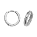 9ct White Gold 10mm Hoop Earrings British Made 375 Hallmarked Brand New Boxed