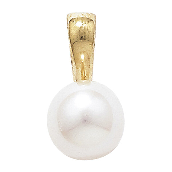 Yellow Gold Classic Pearl Pendant Hallmarked British Made All Chain Lengths