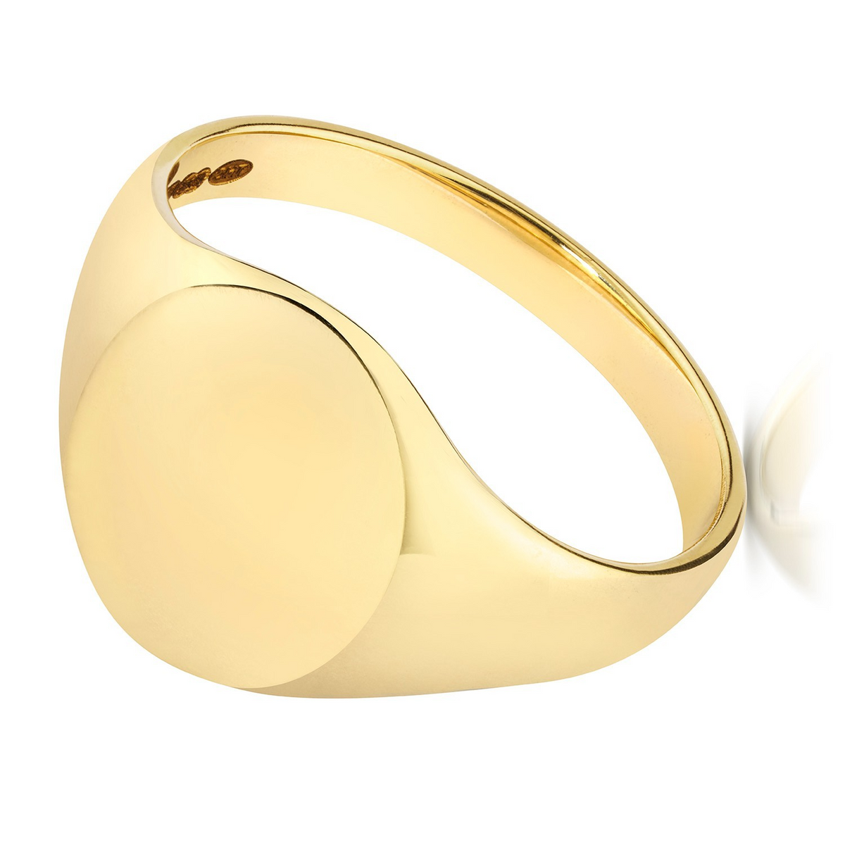 Mens 9ct Yellow Gold Signet Ring 375 Hallmarked British Made Size K - Z