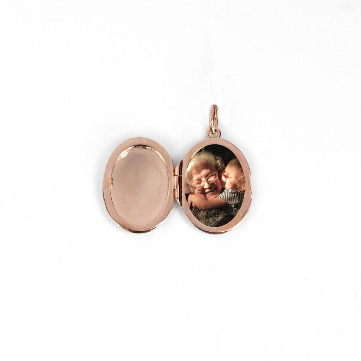 Engravable Rose Bush Locket 9ct Rose Gold Plated Hallmarked All Chain Lengths