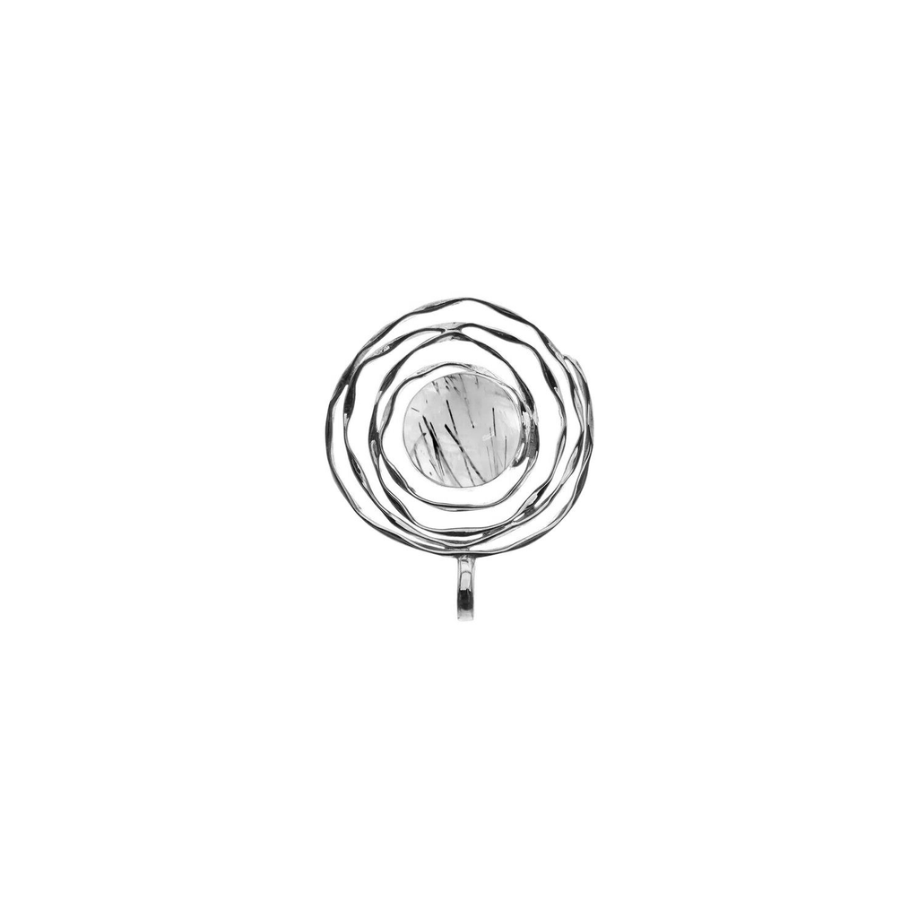 Tourmalated Quartz Web Pendant Sterling Silver 925 Hallmarked All Chain Lengths