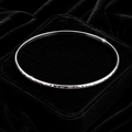 Thin Hammered Bangle On Sterling Silver British Made 925 Hallmarked Brand New