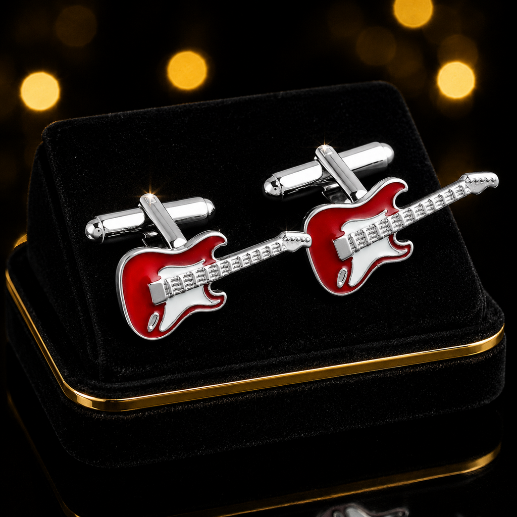 Solid Sterling Silver Rockstar Cufflink Set Men's 925 Hallmarked British Made