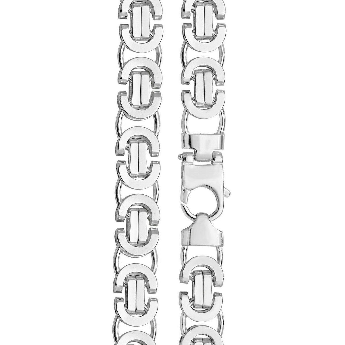 Sterling Silver Byzantine Bracelet British Made 925 Hallmarked 8" Weight 70g