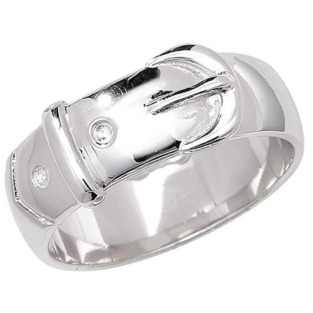 Sterling Silver Gents Plain Buckle Ring 925 Hallmarked Size T - Z  British Made