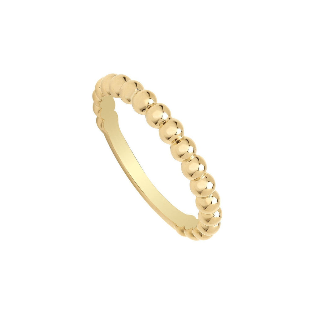 Bobble Ring 9ct Yellow Gold Hallmarked Sizes K - R British Made
