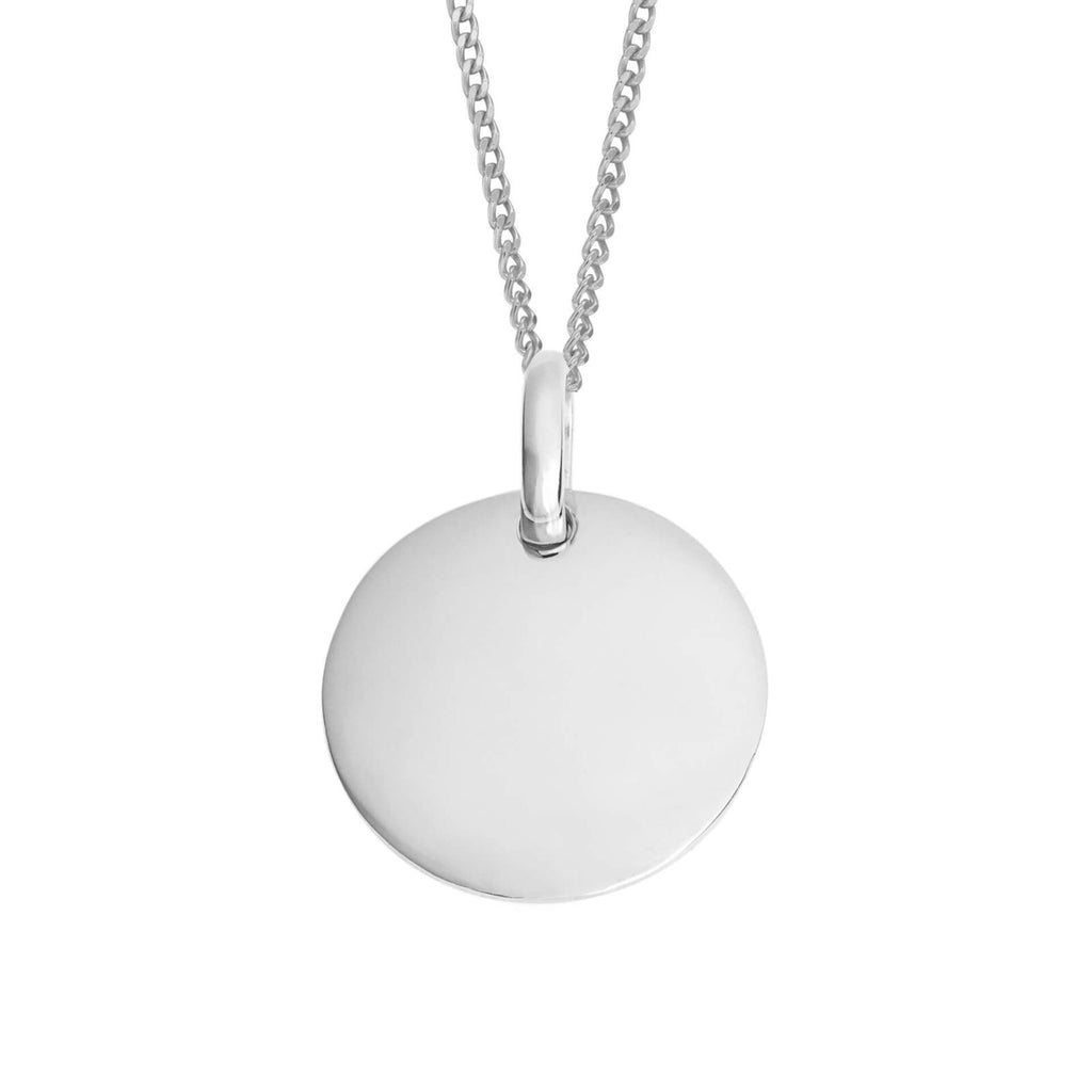 Sterling Silver Tag Pendant 925 Hallmarked British Made All Chain Lengths