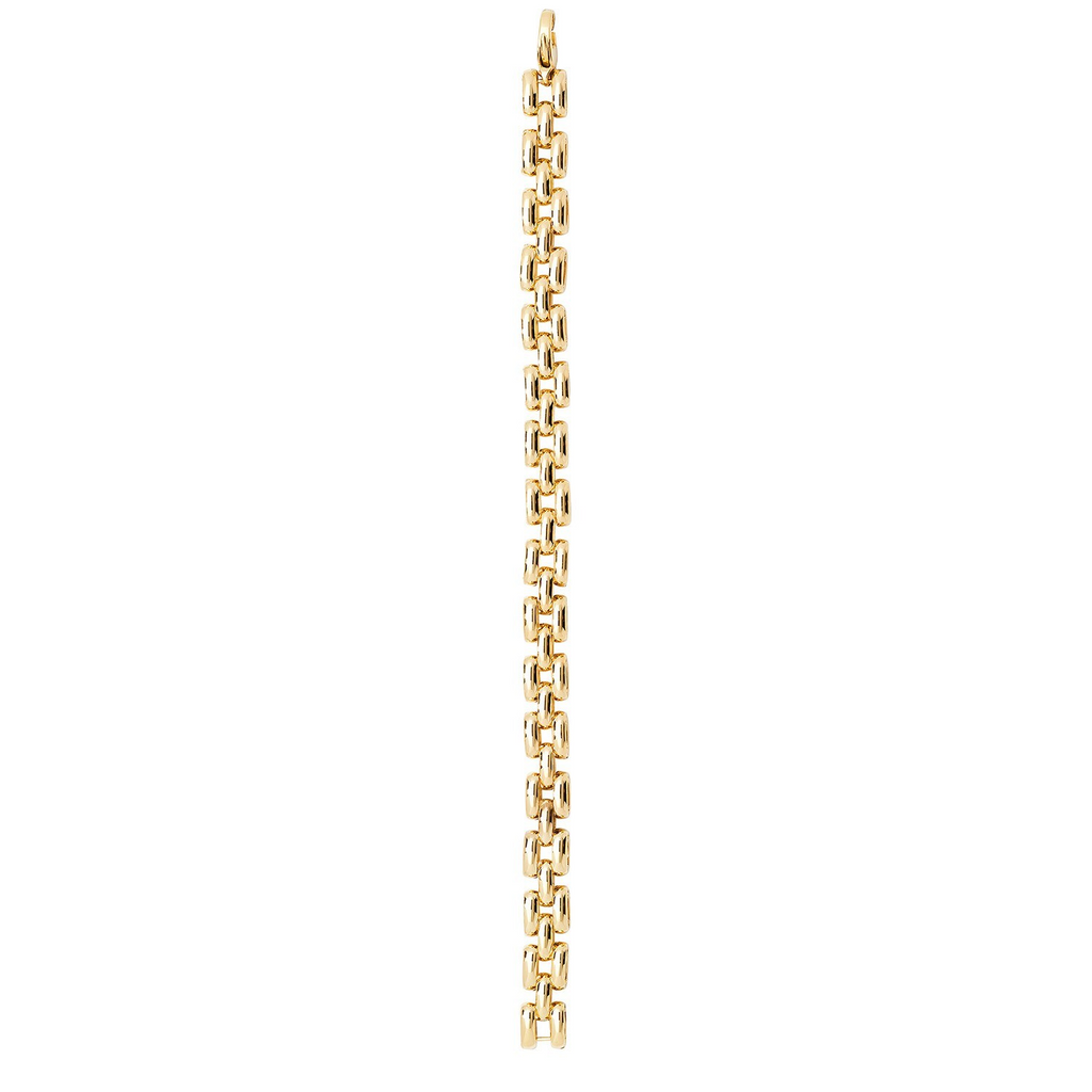 Railroad Link Bracelet 9ct Yellow Gold 375 Hallmarked British Made Brand New
