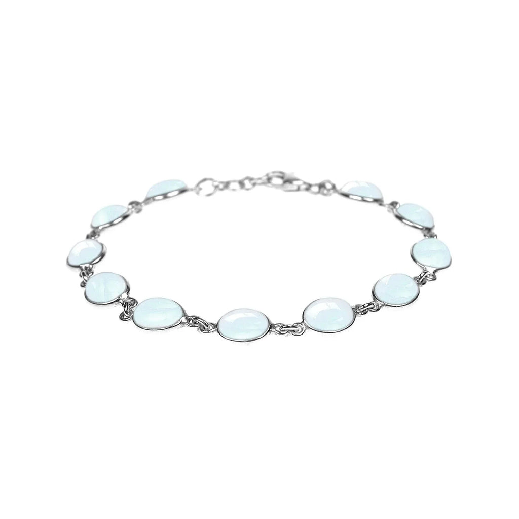 Oval Natural Moonstone Bracelet Sterling Silver 925 Hallmarked Brand New Boxed