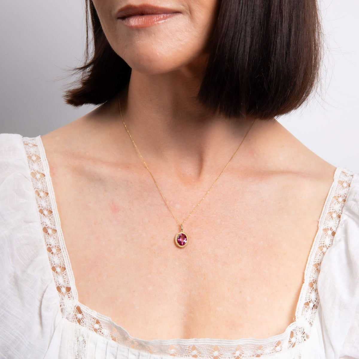 Oval Cut Pink Topaz Pendant & Earrings Set 9ct Yellow Gold 375 Hallmarked