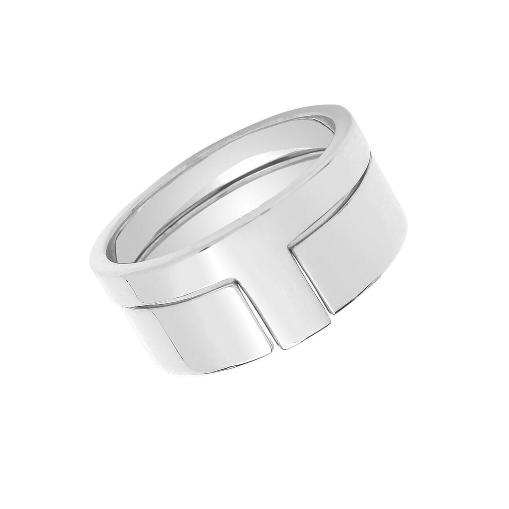 Sterling Silver Ring Interlocking 925 Hallmarked Size H - M British Made