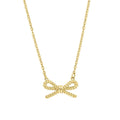 Rope Bow Pendant & Earrings Set 9ct Yellow Gold 375 Hallmarked British Made