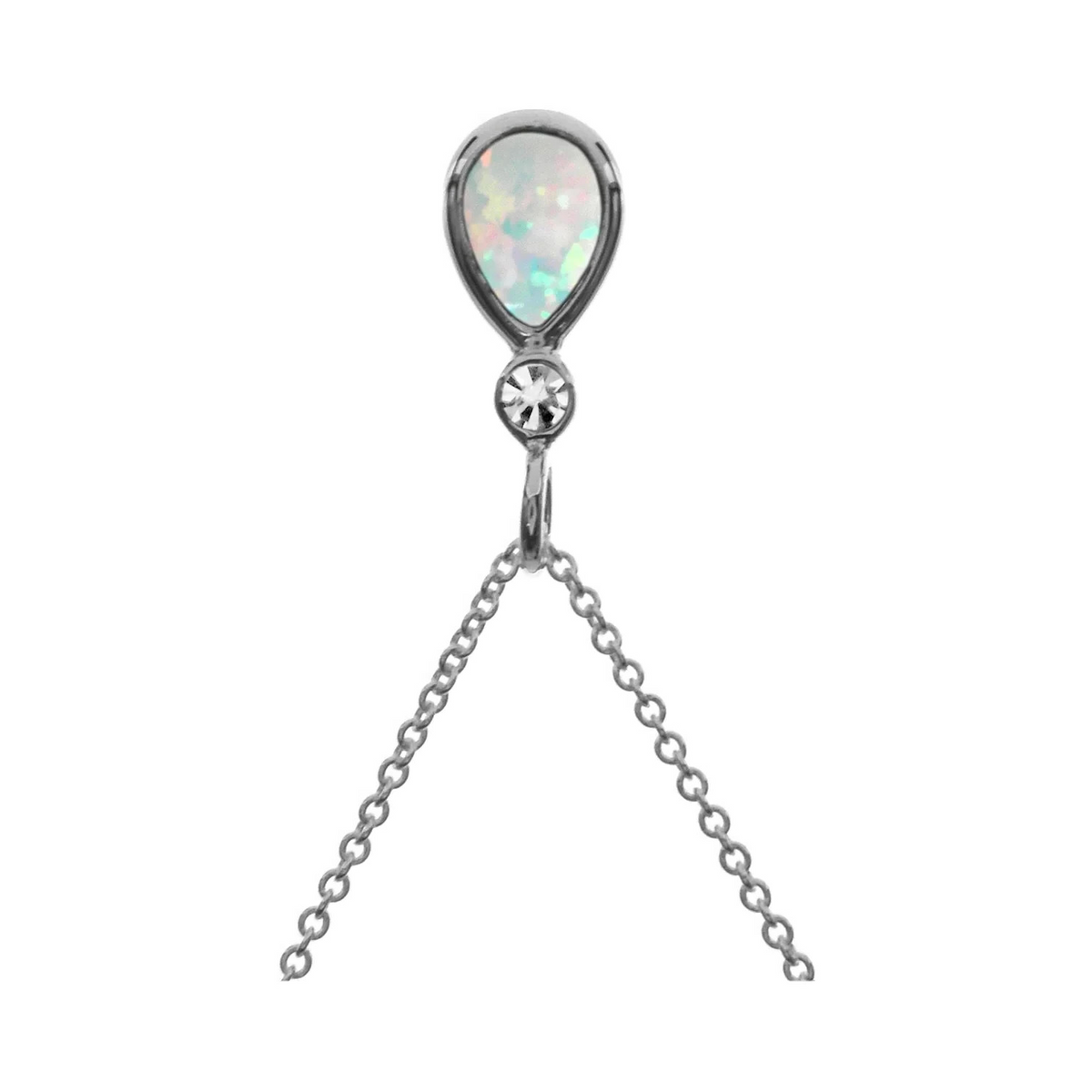 Teardrop Opal Necklace Solid Sterling Silver 925 Hallmarked British Made