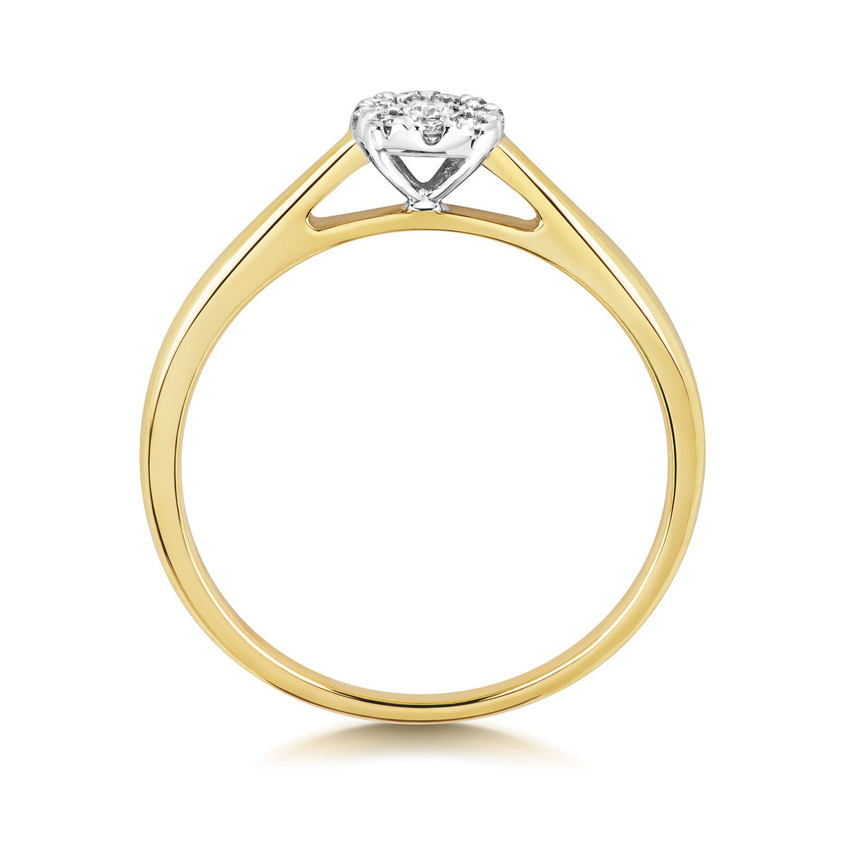 Natural Diamond Engagement Ring Solid 9ct Yellow Gold 375 Hallmarked