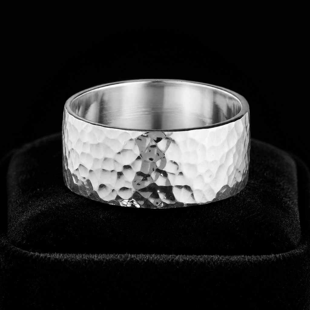 Mens 8mm Curve Heavy Band Ring 925 Hallmarked British Made Sizes P - Z