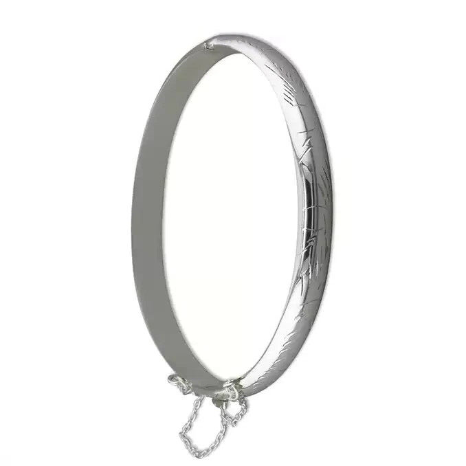 Engraved Clip Bangle Sterling Silver 925 Hallmarked British Made Brand New