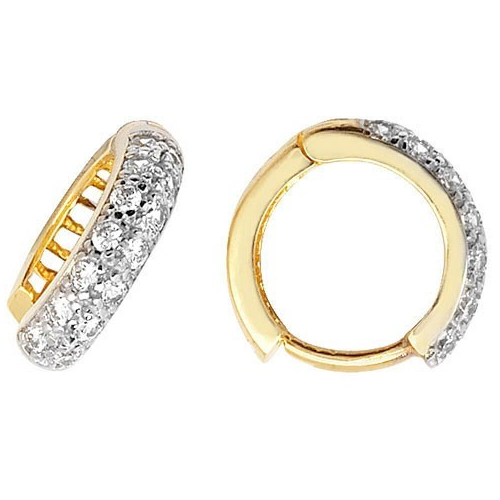 Mens Huggie Hoop Earring 9ct Yellow Gold Gents 375 Hallmarked Brand New Boxed