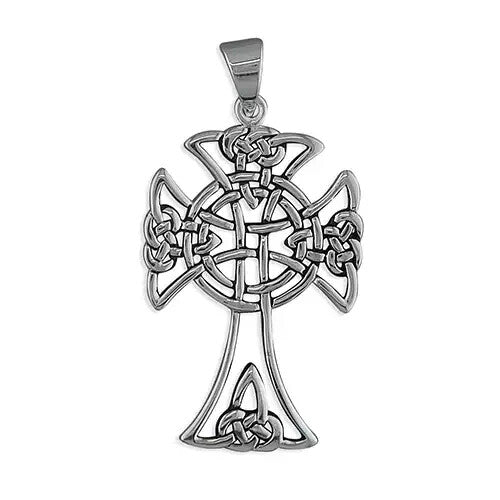 Celtic Knot Cross Sterling Silver 925 Hallmark British Made All Chain Lengths