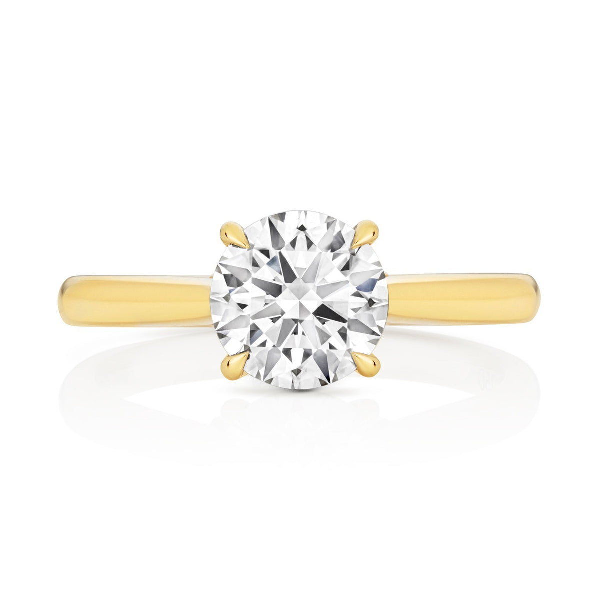 13 Lab-Grown Diamond Engagement Ring 18ct Yellow Gold Hallmarked Sizes J - Q