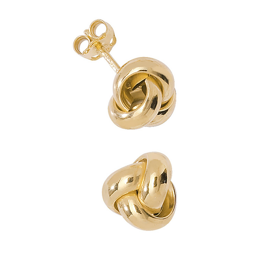 Statement Knot Stud Earrings 9ct Yellow Gold 375 Hallmarked Brand New Boxed