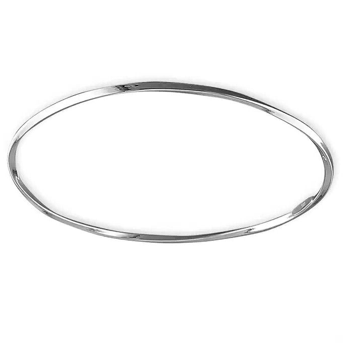 Fancy Twist Bangle Sterling Silver 925 Hallmarked British Made Brand New