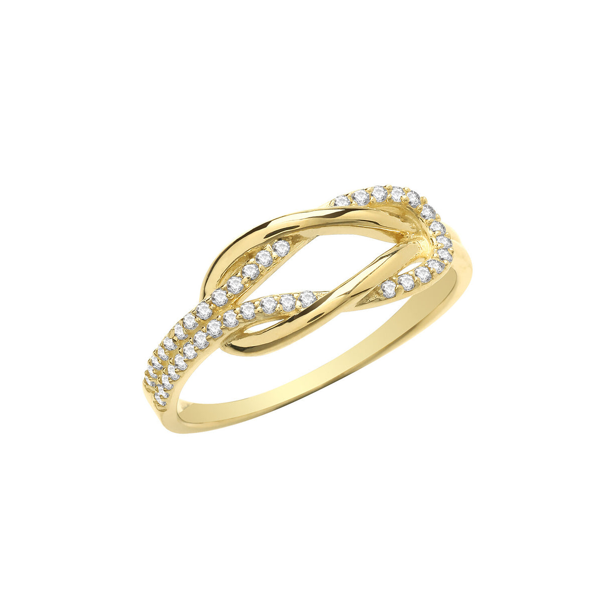 Interlocking Ring 9ct Yellow Gold 375 Hallmarked Sizes J - S British Made
