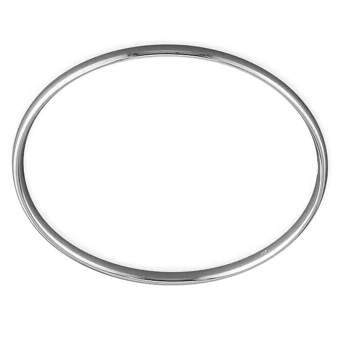 3.5mm Solid Court Bangle Sterling Silver 925 Hallmarked British Made Brand New