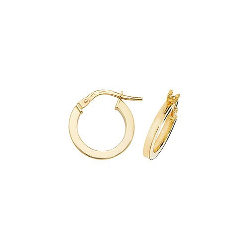 9ct Yellow Gold Hoop Earrings 375 Hallmarked 8mm - 50mm Diameter British Made