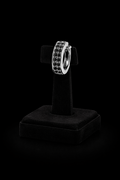 Mens Huggie Hoop Earring Black Cubic Zirconia Sterling Silver Gents 925 Hallmark