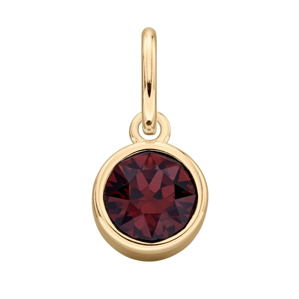 Crystal Birthstone Pendant 9ct Yellow Gold Plated Hallmarked All Months