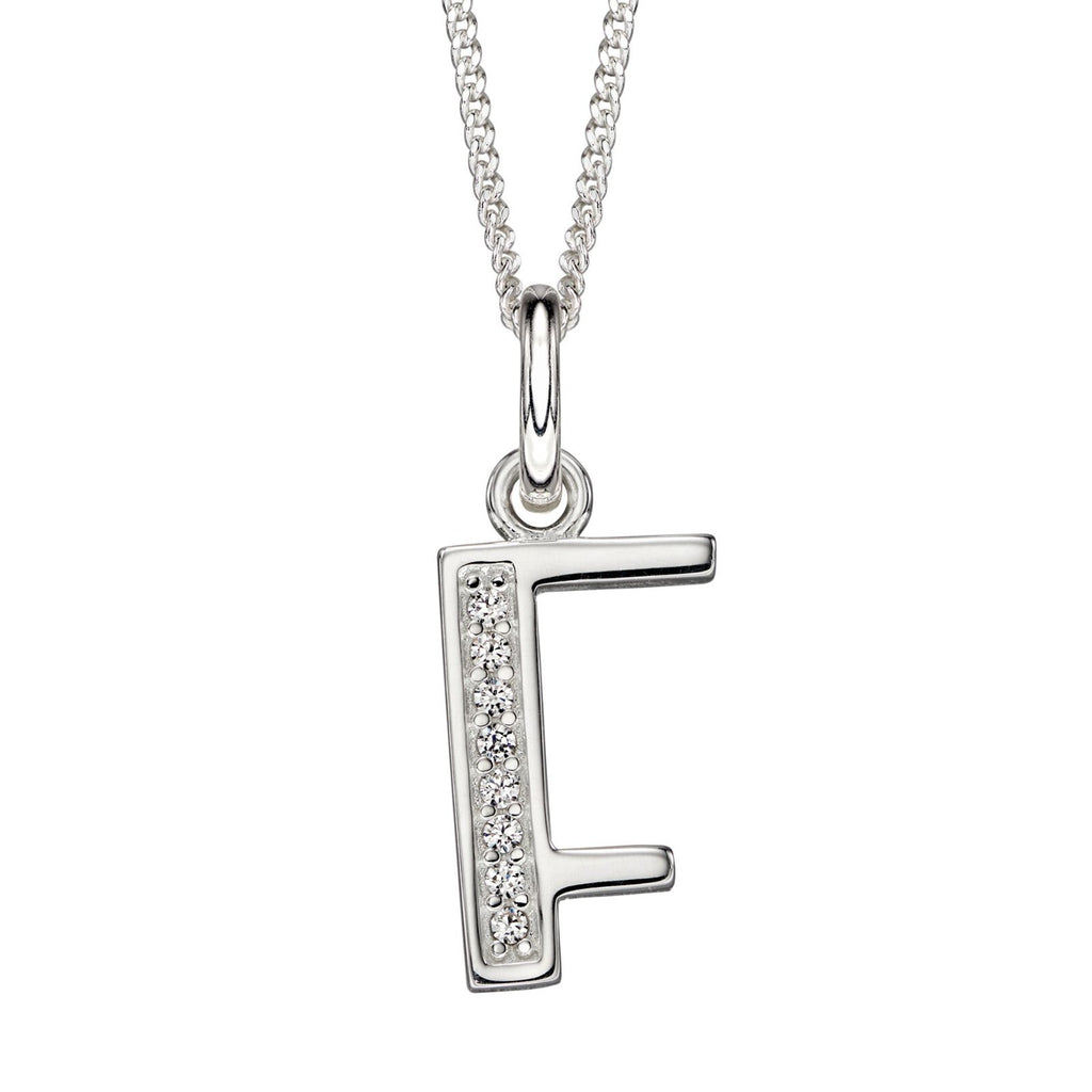 A - Z Necklace Channel Set Sterling Silver British Made 925 Hallmarked Brand New