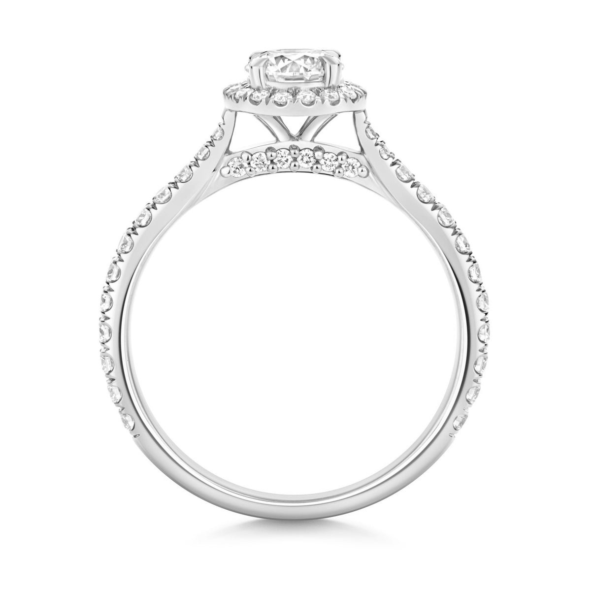 53 Lab-Grown Diamond Engagement Ring 18ct White Gold Hallmarked Sizes J - Q