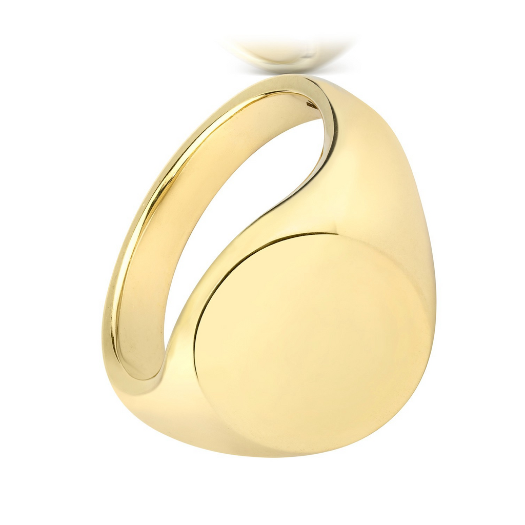 Heavy Mens 9ct Yellow Gold Signet Ring 375 Hallmarked British Made Size K - Z