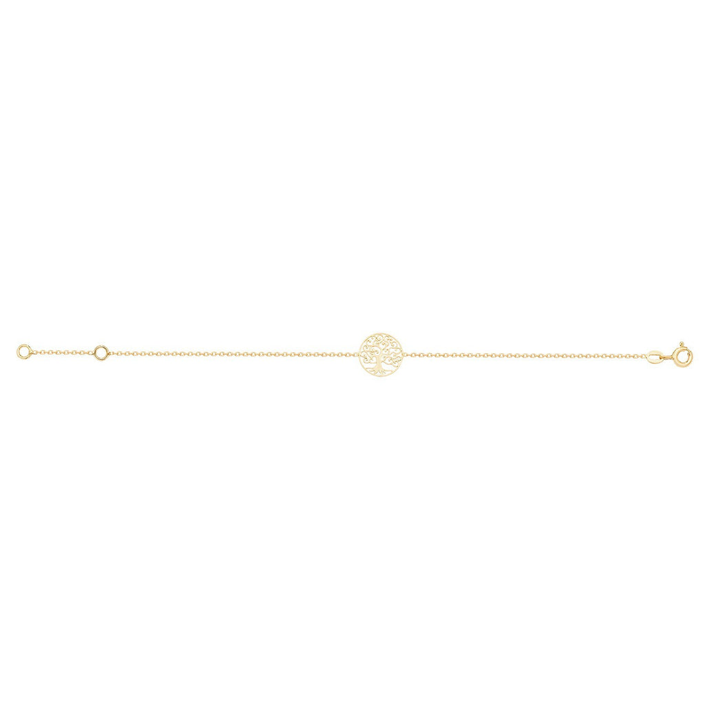 Ladies Tree Of Life Bracelet 9ct Yellow Gold 375 Hallmarked British Made