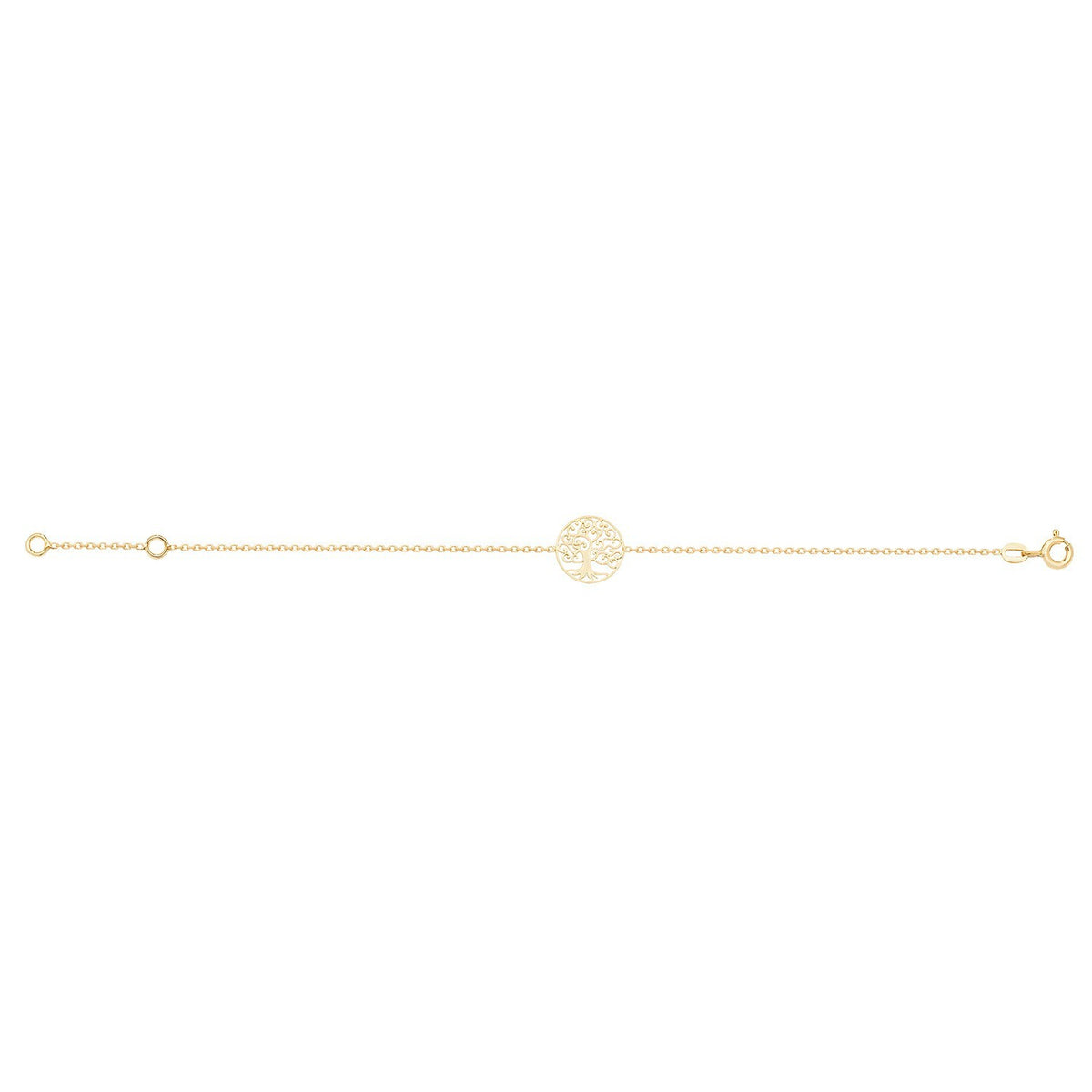 Ladies Tree Of Life Bracelet 9ct Yellow Gold 375 Hallmarked British Made