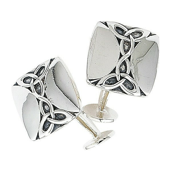 Solid Sterling Silver Celtic Cufflink Set Men's 925 Hallmarked British Made New