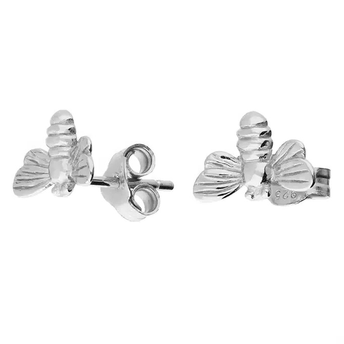 Bumble Bee Stud Earrings Sterling Silver 925 Hallmarked British Made Brand New