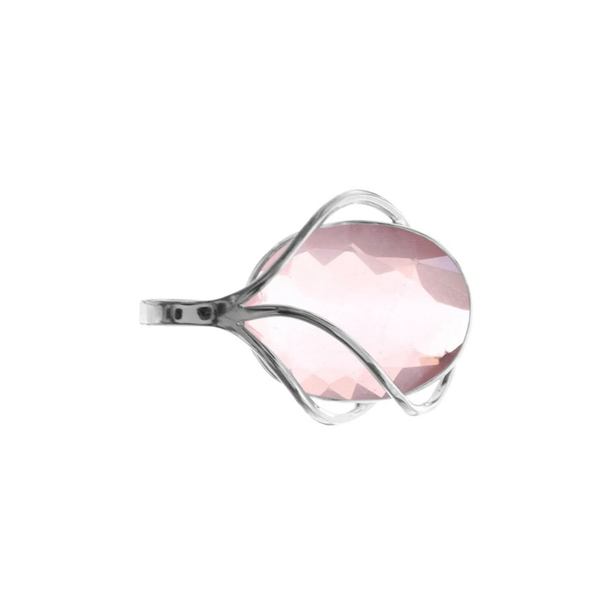 Oval Vine Rose Quartz Pendant Sterling Silver 925 Hallmarked All Chain Lengths