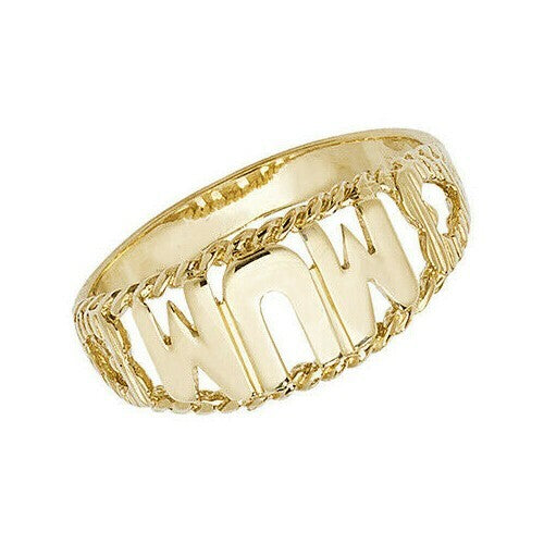 Mum Ring 9ct Yellow Gold Hallmarked Sizes M - S British Made Hallmarked