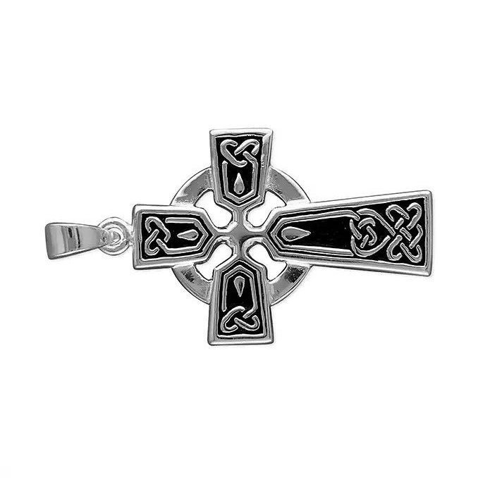 Dark Celtic Cross Sterling Silver 925 Hallmarked British Made All Chain Lengths