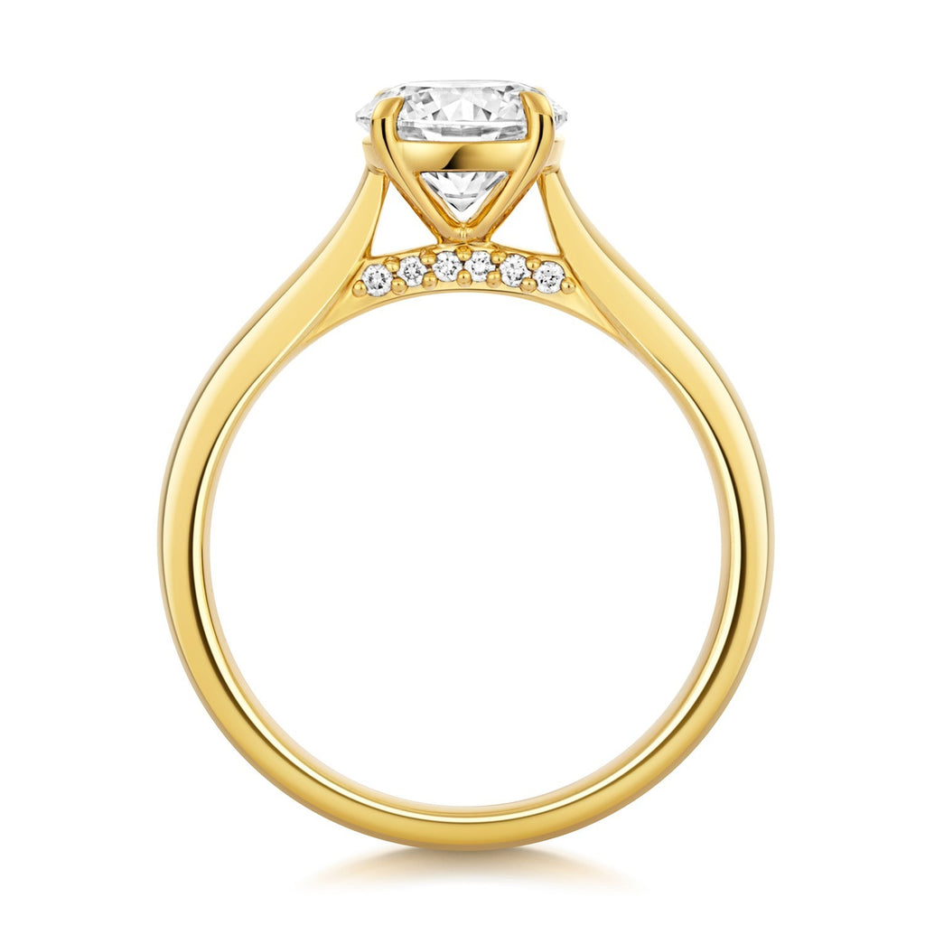 13 Lab-Grown Diamond Engagement Ring 18ct Yellow Gold Hallmarked Sizes J - Q