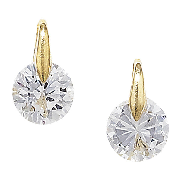 Classic Round Earrings Gemstone 9ct Yellow Gold Hallmarked Brand New Boxed