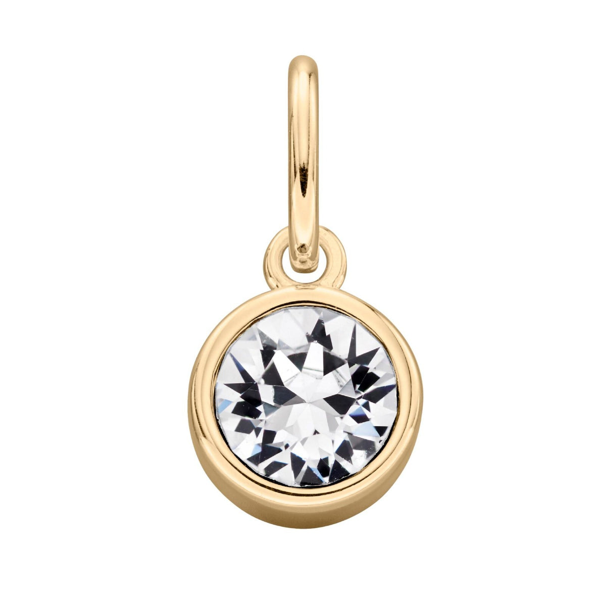 Crystal Birthstone Pendant 9ct Yellow Gold Plated Hallmarked All Months