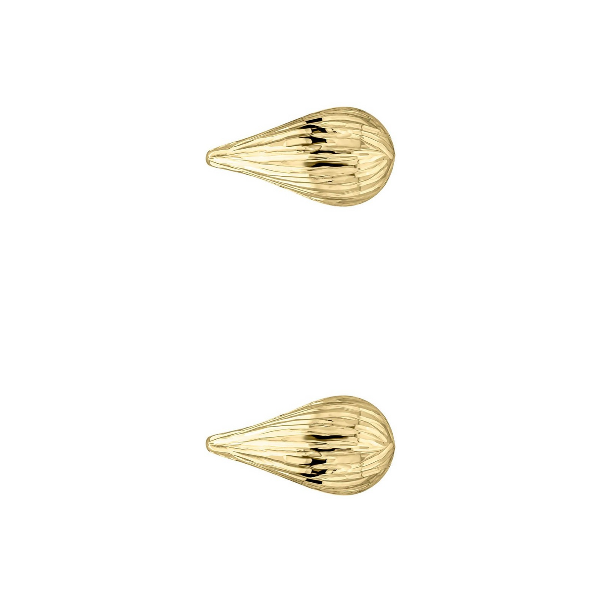 Teardrop Stud Earrings 9ct Yellow Gold 375 Hallmarked British Made