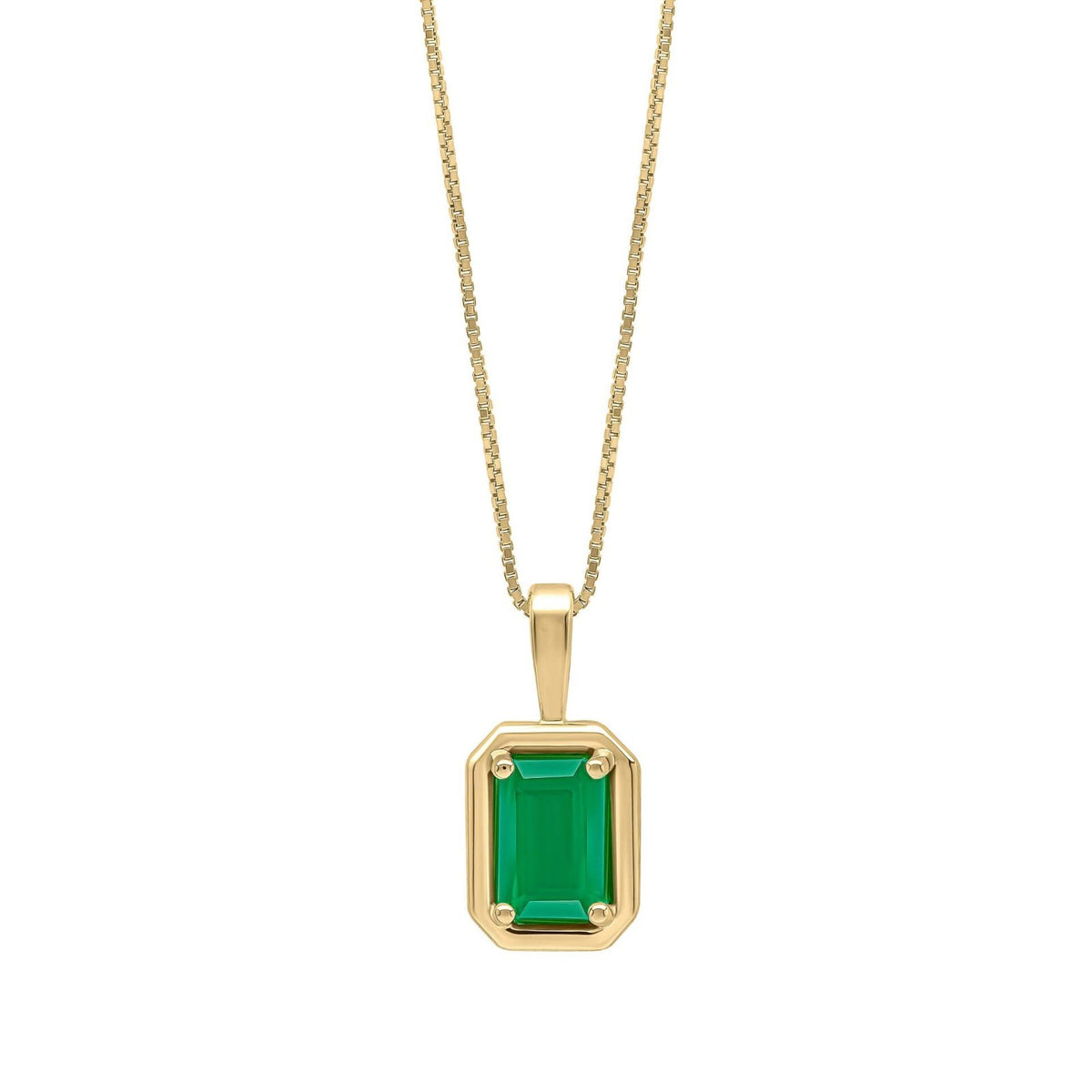 Chunky Natural Emerald Pendant & Earrings Set 9ct Yellow Gold 375 Hallmarked