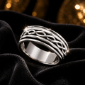 Celtic Spinner Ring Sterling Silver 925 Hallmarked British Made Size K - Y