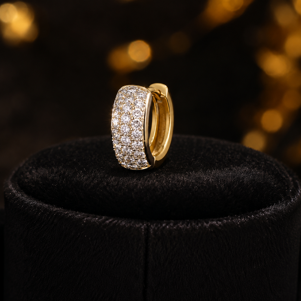 Mens Huggie Hoop Earring 9ct Yellow Gold Gents 375 Hallmarked Brand New Boxed